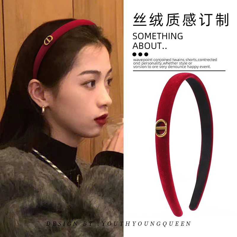 法式头箍洗脸防滑女款2024新年过年本命年龙年红色发箍发饰头饰品