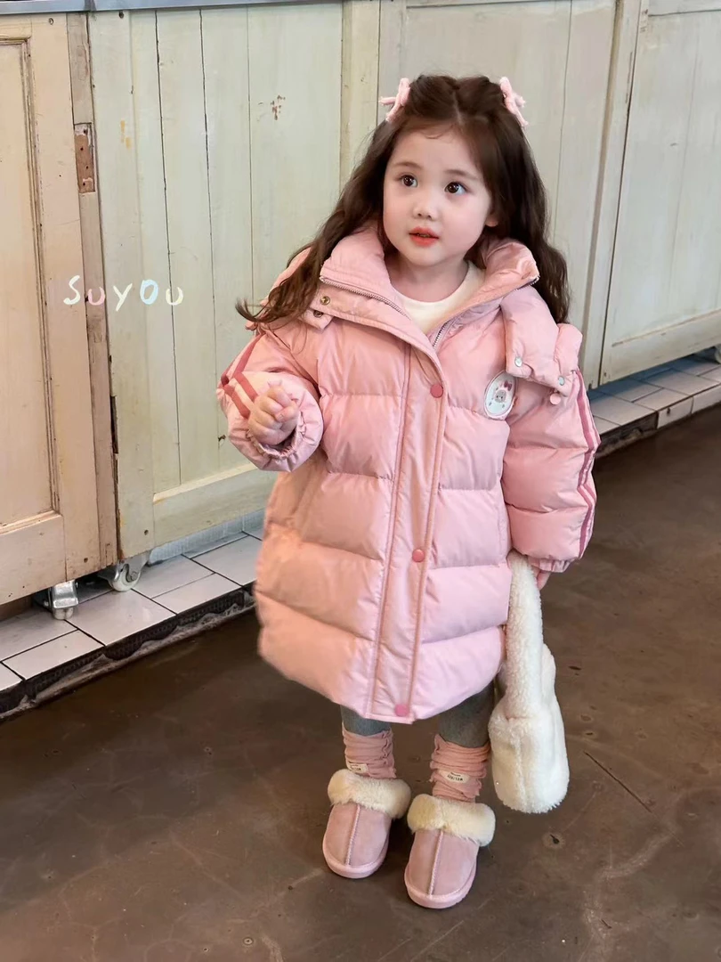 苏右 24年新款儿童粉色羽绒服