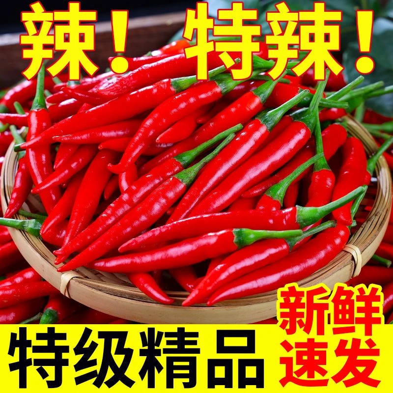 【新鲜特辣】小米椒小米辣红辣椒朝天椒指天椒特辣剁椒批发尖椒