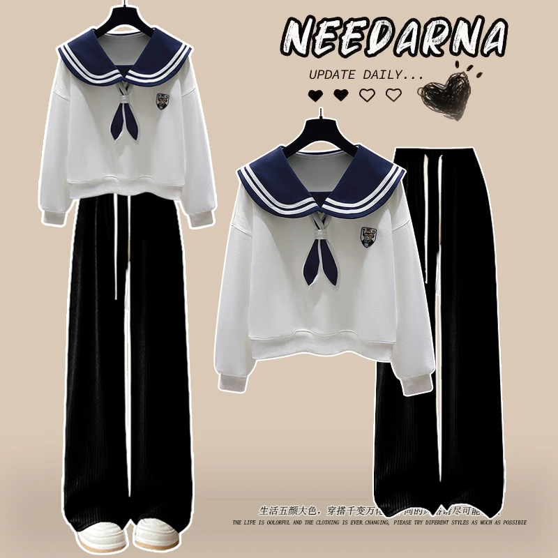学院风女童套装春秋季10-15岁洋气中大童长袖卫衣中小学生两件套