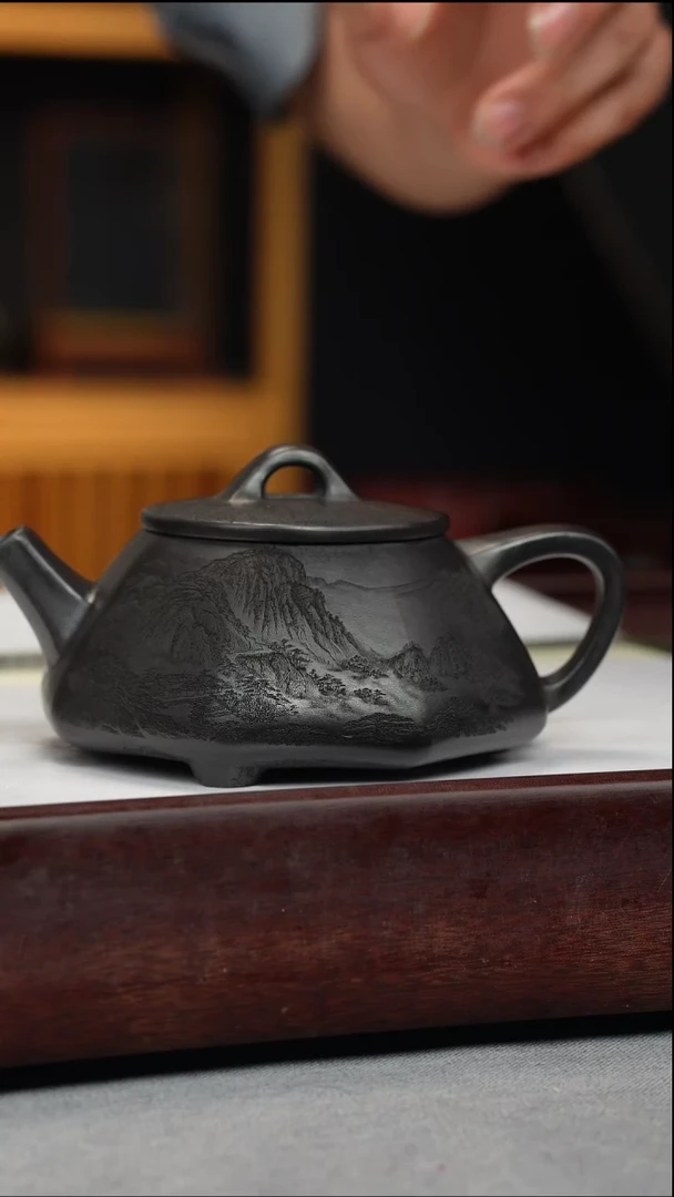 【闪购商品】紫砂茶壶石黄   八方子冶石瓢