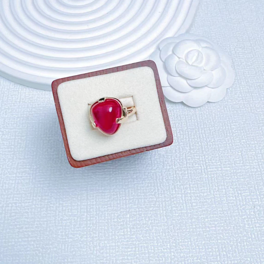 合金琉璃戒指 柚礼中古/KJL红琉璃戒指LZ408359