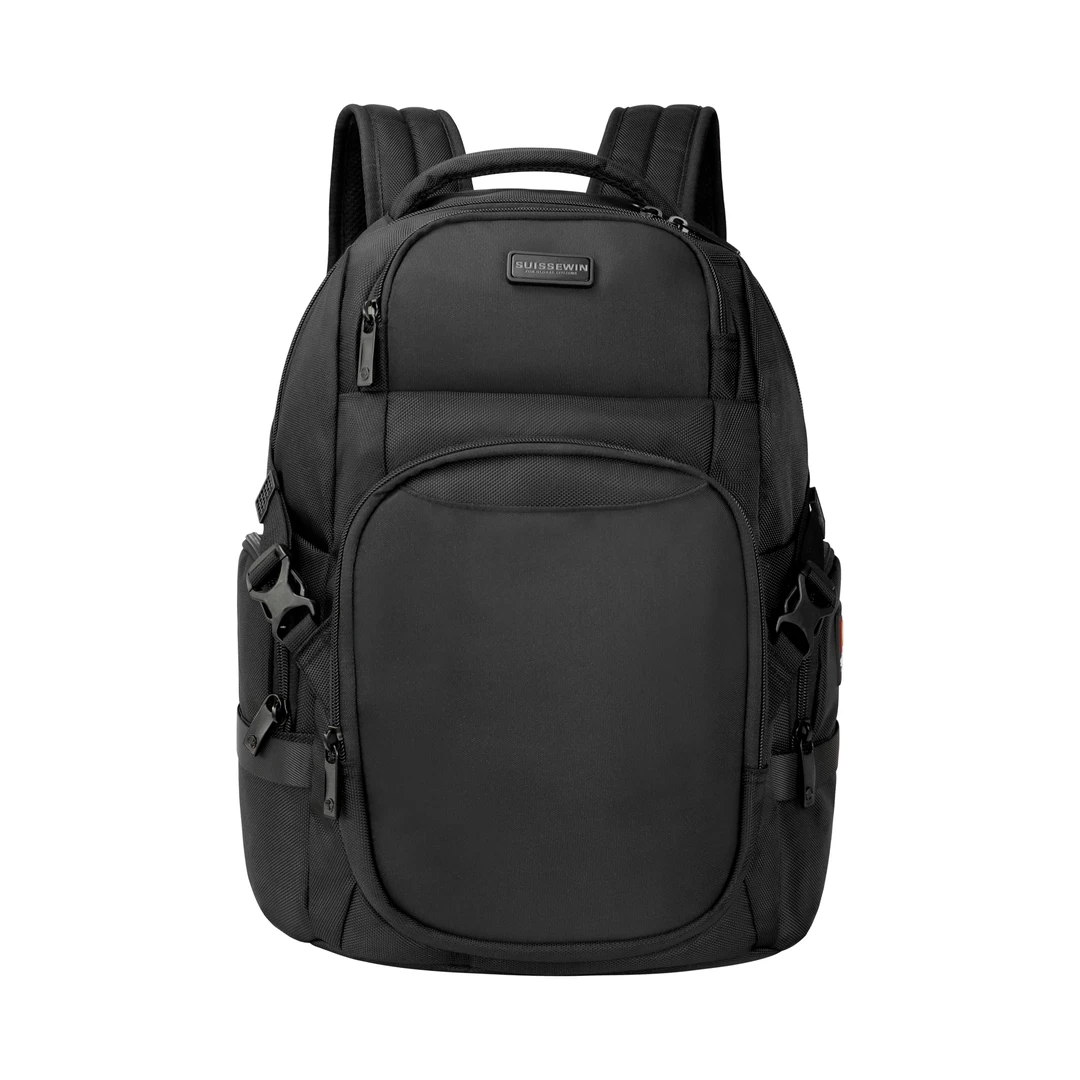 SUISSEWIN瑞士军刀韩版多功能背包轻便大容量商务男士双肩包