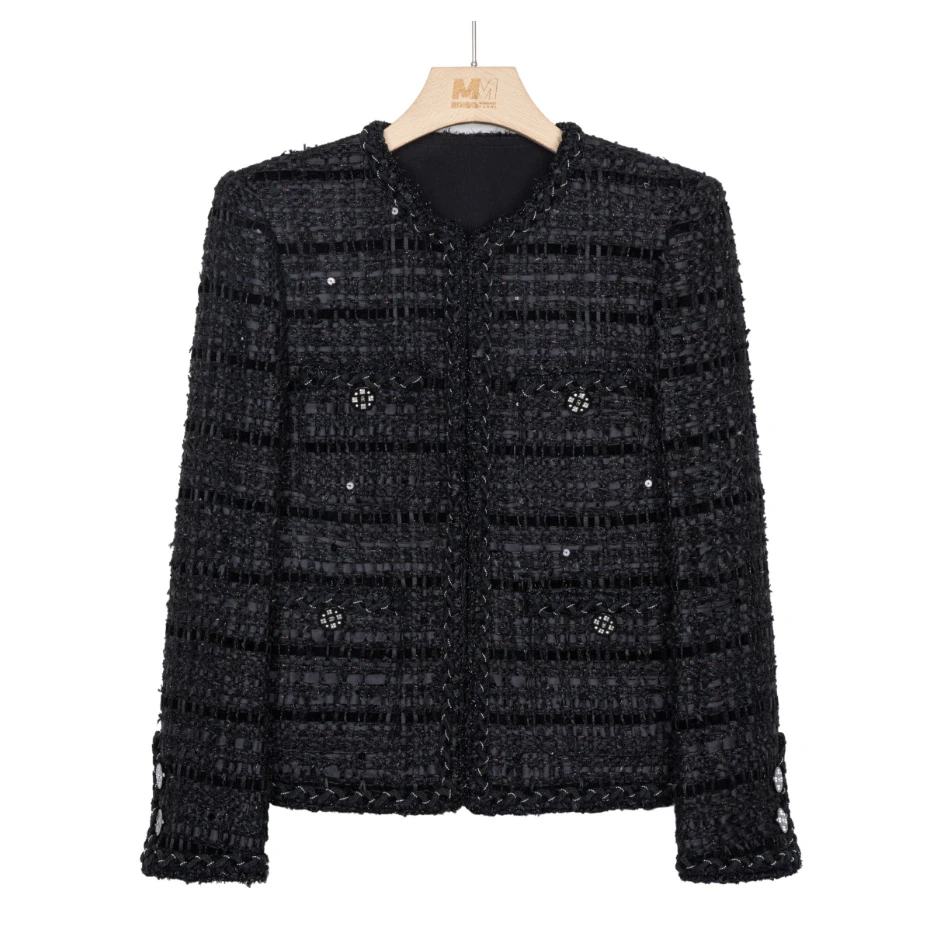 杭州超哥【黑丝绒】2025年新款小香风外套CO83472