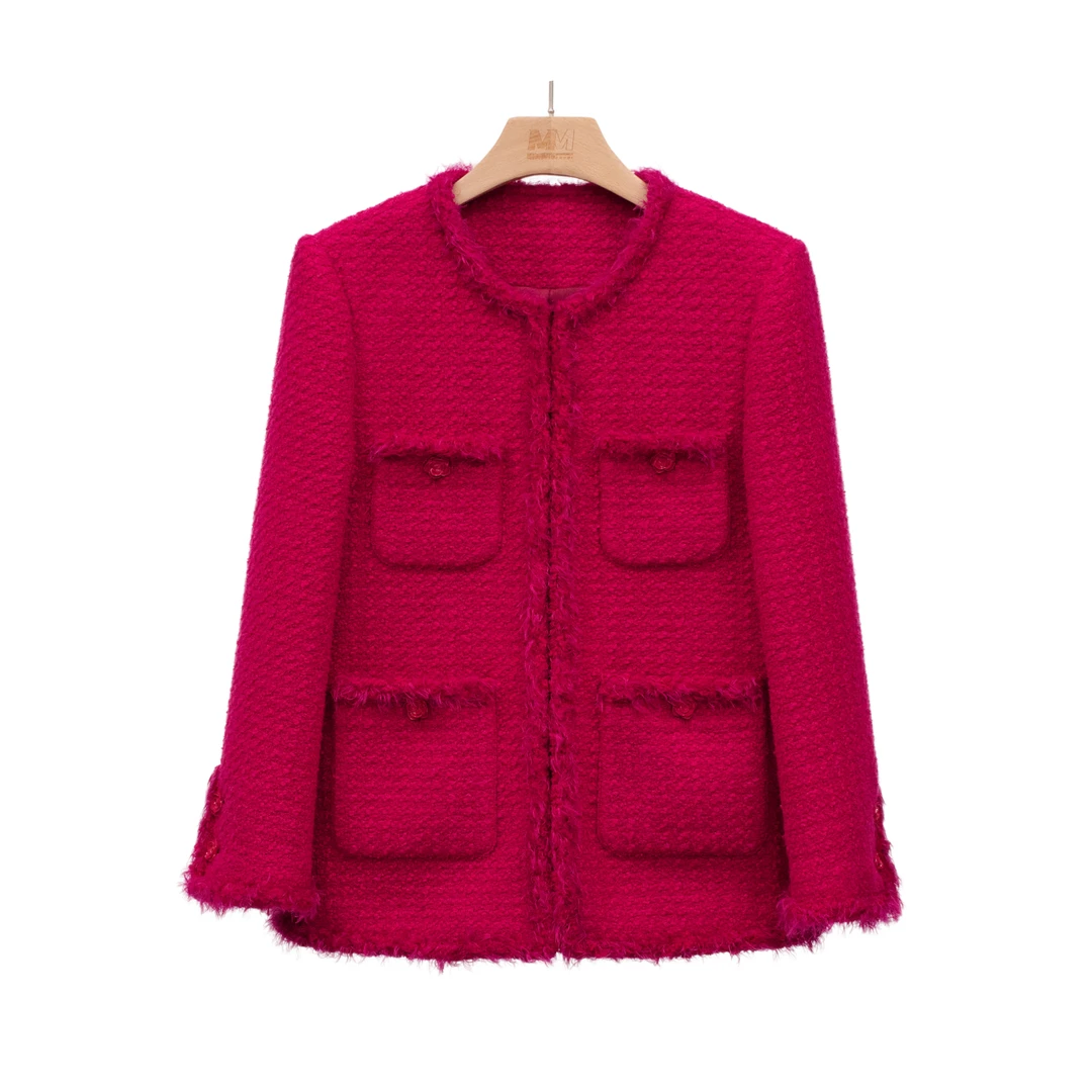 杭州超哥【火龙果】2024年新款粉色小香风外套CO83567