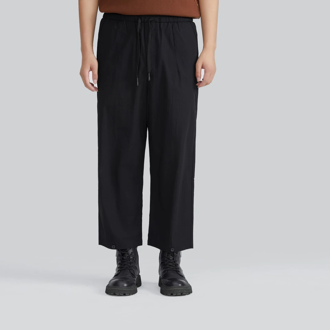 HERBEL/黑白2024夏季男士休闲裤子时尚休闲户外百搭舒适透气1538