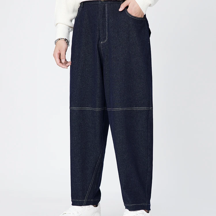 HERBEL/黑白早秋穿搭   男牛仔裤子时尚百搭休闲潮流舒适409