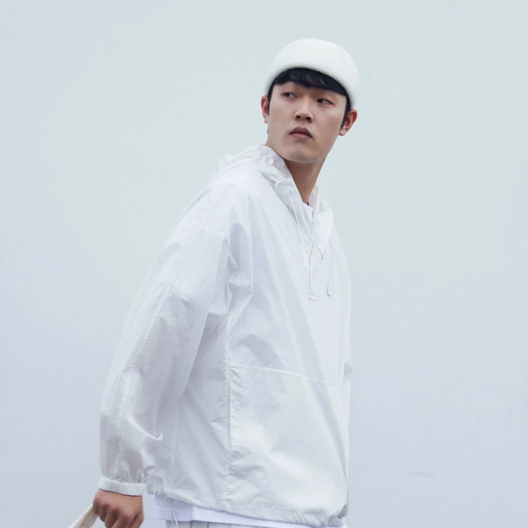 HERBEL/黑白2024夏季新款翻领时尚夹克长袖潮流式外套休闲潮流515