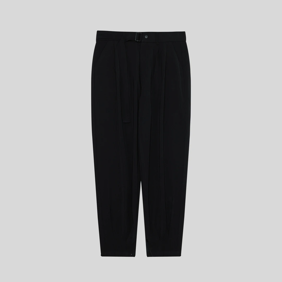 HERBEL/黑白2024/新款男士休闲裤时尚百搭简约宽松纯色210