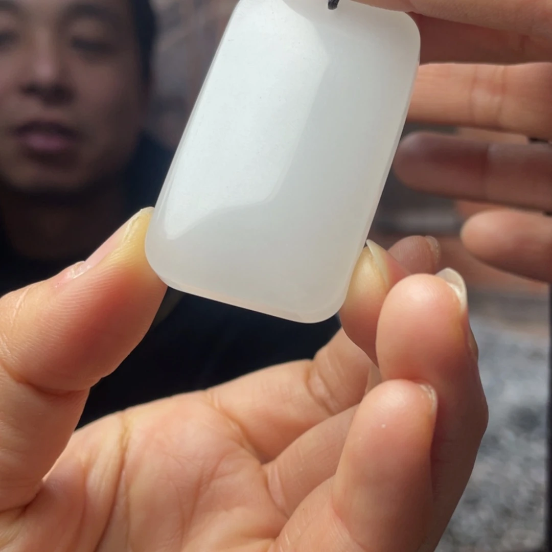 【闪购商品】石英质玉颈饰未镶嵌白月光平安牌35