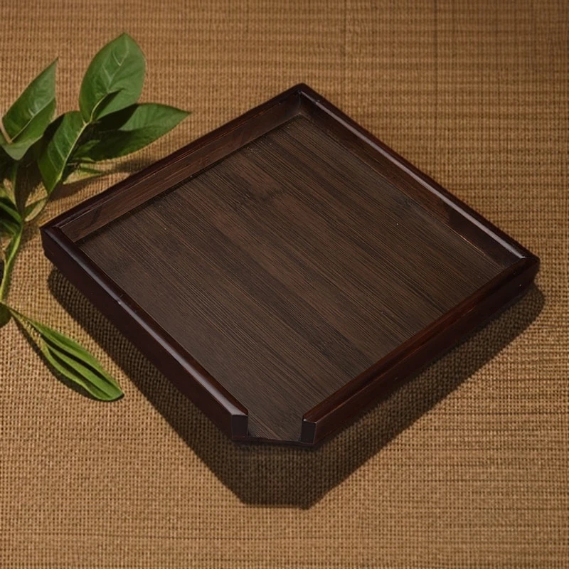 竹制胡桃色普洱茶饼分茶盘357克茶叶托盘拨茶赏茶盘茶具茶道配件