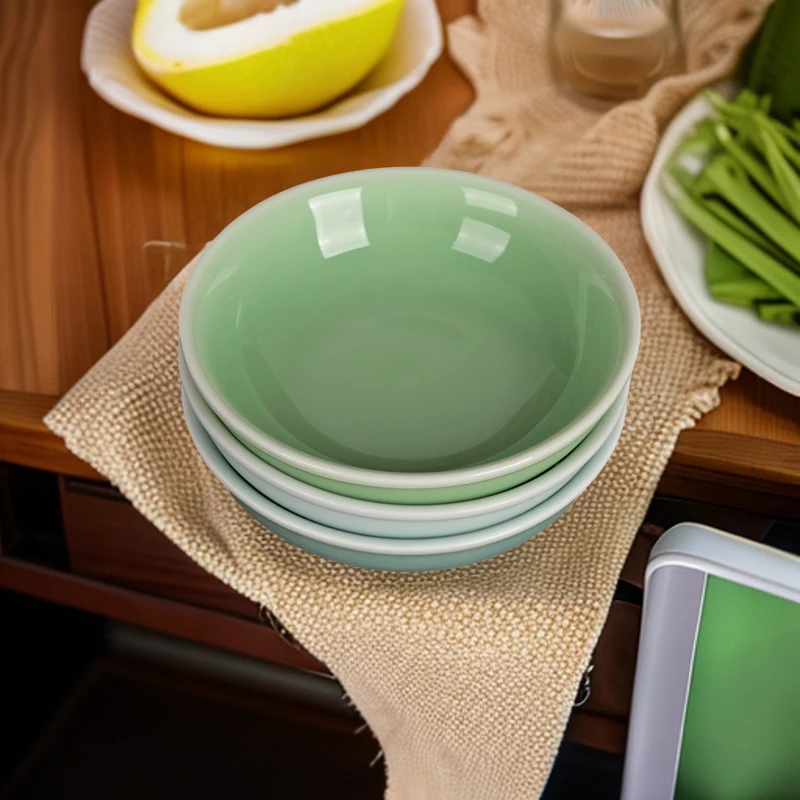 流转千年家用青瓷醋碟陶瓷调味碟酱油醋调料碟盘光板高颜值小碟子