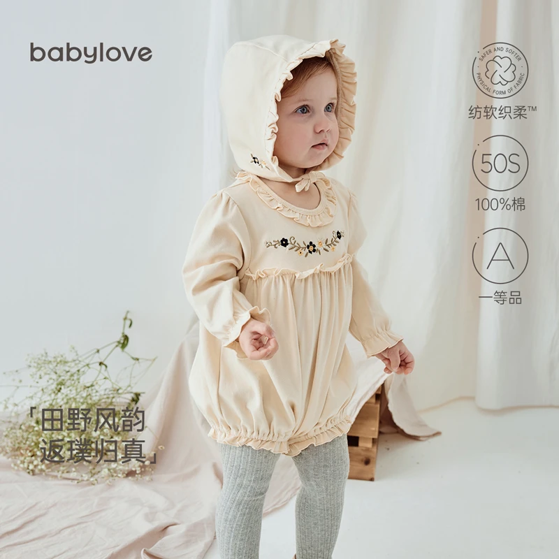babylove【清仓福利】婴儿包屁衣春秋纯棉衣服宝宝三角哈衣外穿爬服