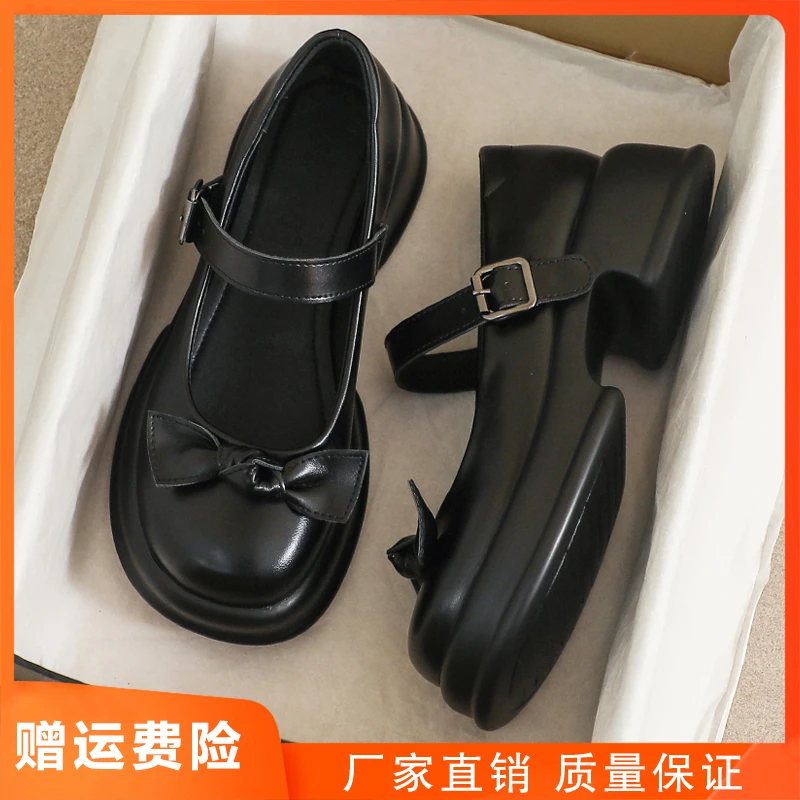 玛丽珍女鞋2025新款夏季英伦风33法式高跟乐福34码厚底小皮鞋