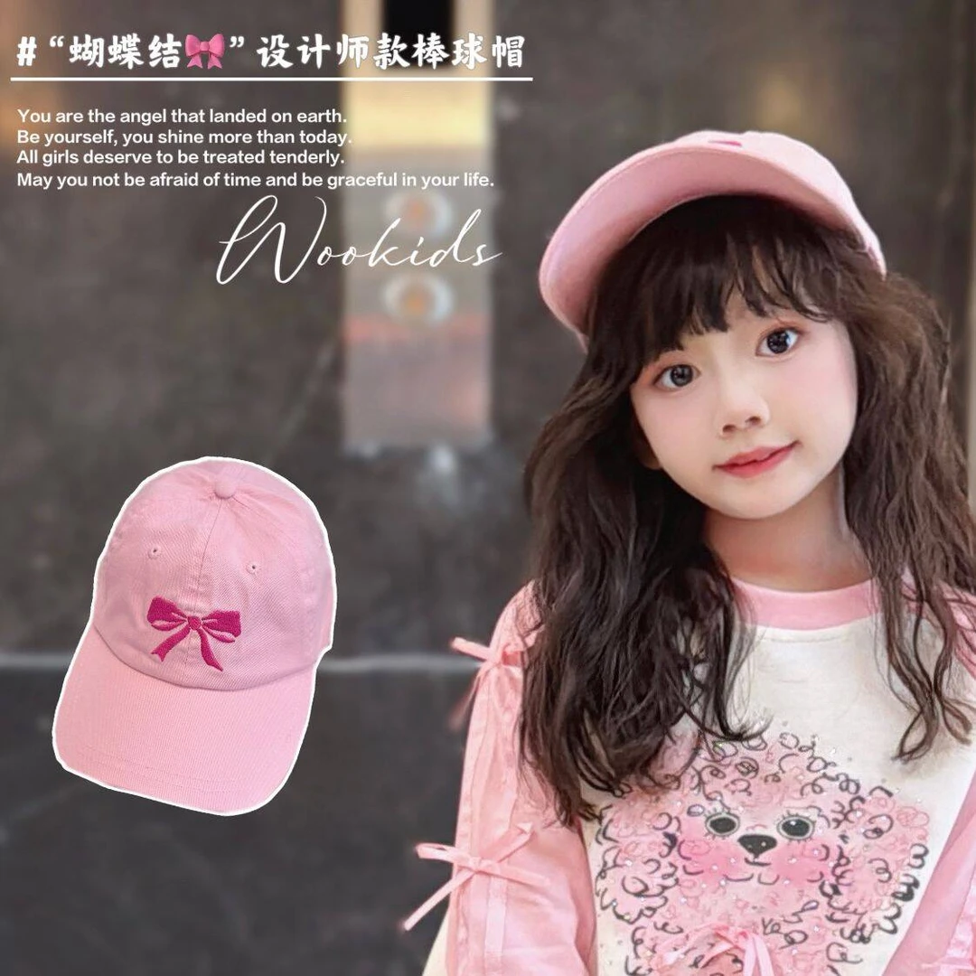 WOOkids2 【蝴蝶结】兄妹装新款设计师鸭舌帽 W24070603
