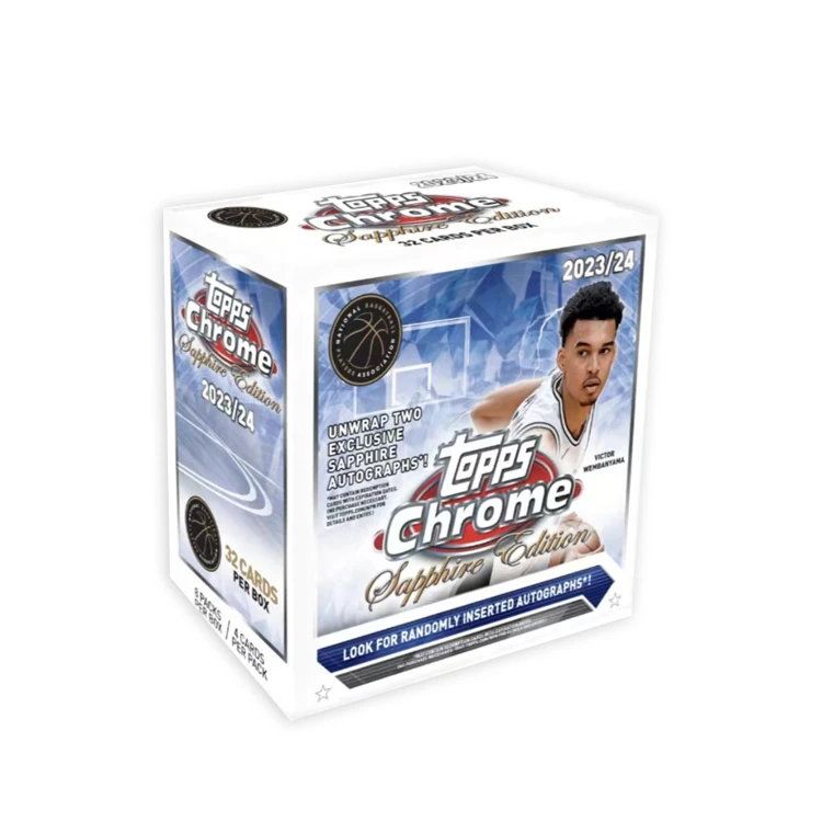 Topps【拆盒】2023-24 赛季 篮球 Chrome 蓝宝石 球星卡盲盒