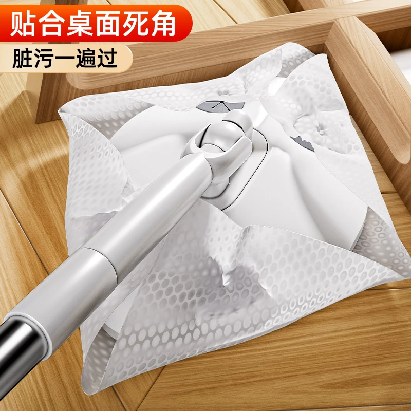 洗脸巾家用一次性拖布免手洗伸缩杆夹洗面巾吸尘小擦脸拖地免洗