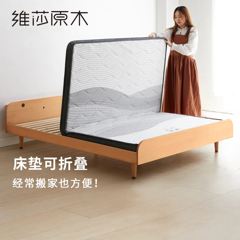 维莎儿童折叠床垫1.2/1.5米儿童环保棕垫天然椰棕护脊椎床垫J15