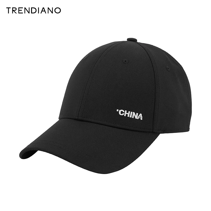TRENDIANO官方新款帽子纯色刺绣字母棒球帽男