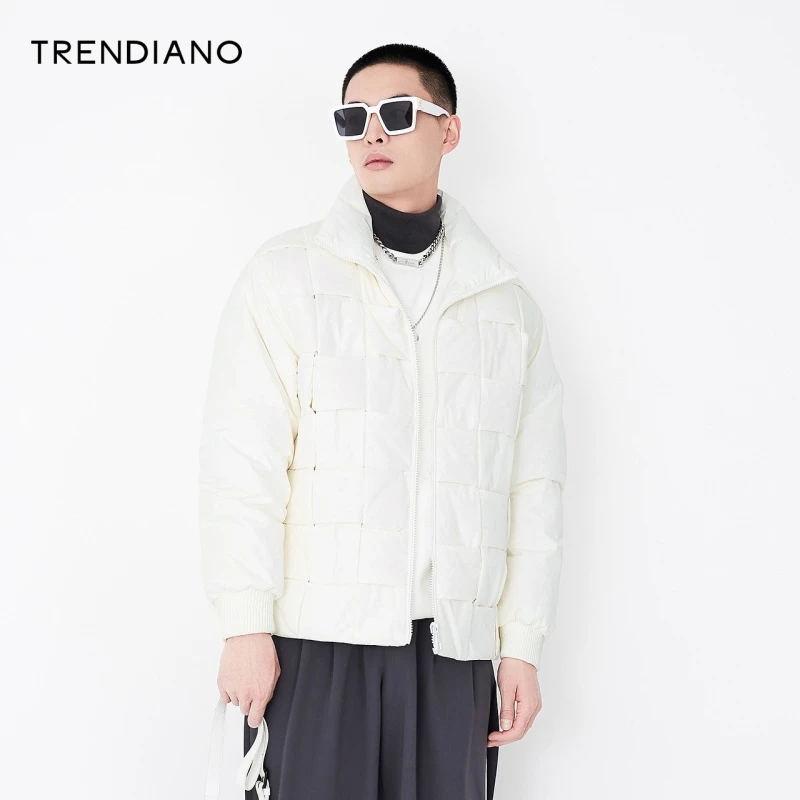 TRENDIANO欧时力男装潮牌秋冬新款宽松保暖羽绒服休闲外套男友感