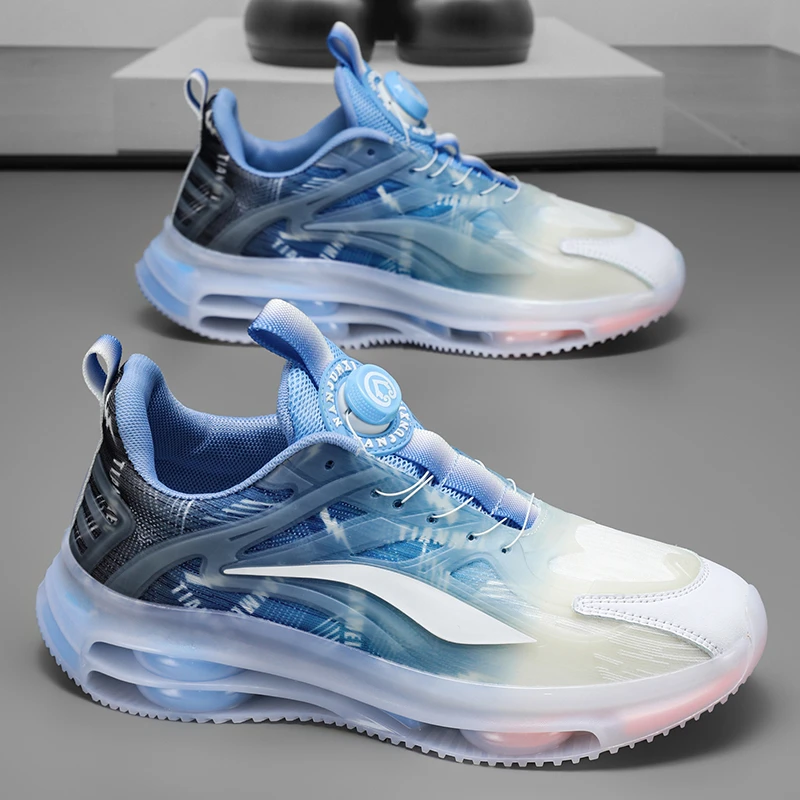 成人旋转纽扣男鞋秋季青少年大童初中学生运动跑步鞋男休闲百搭