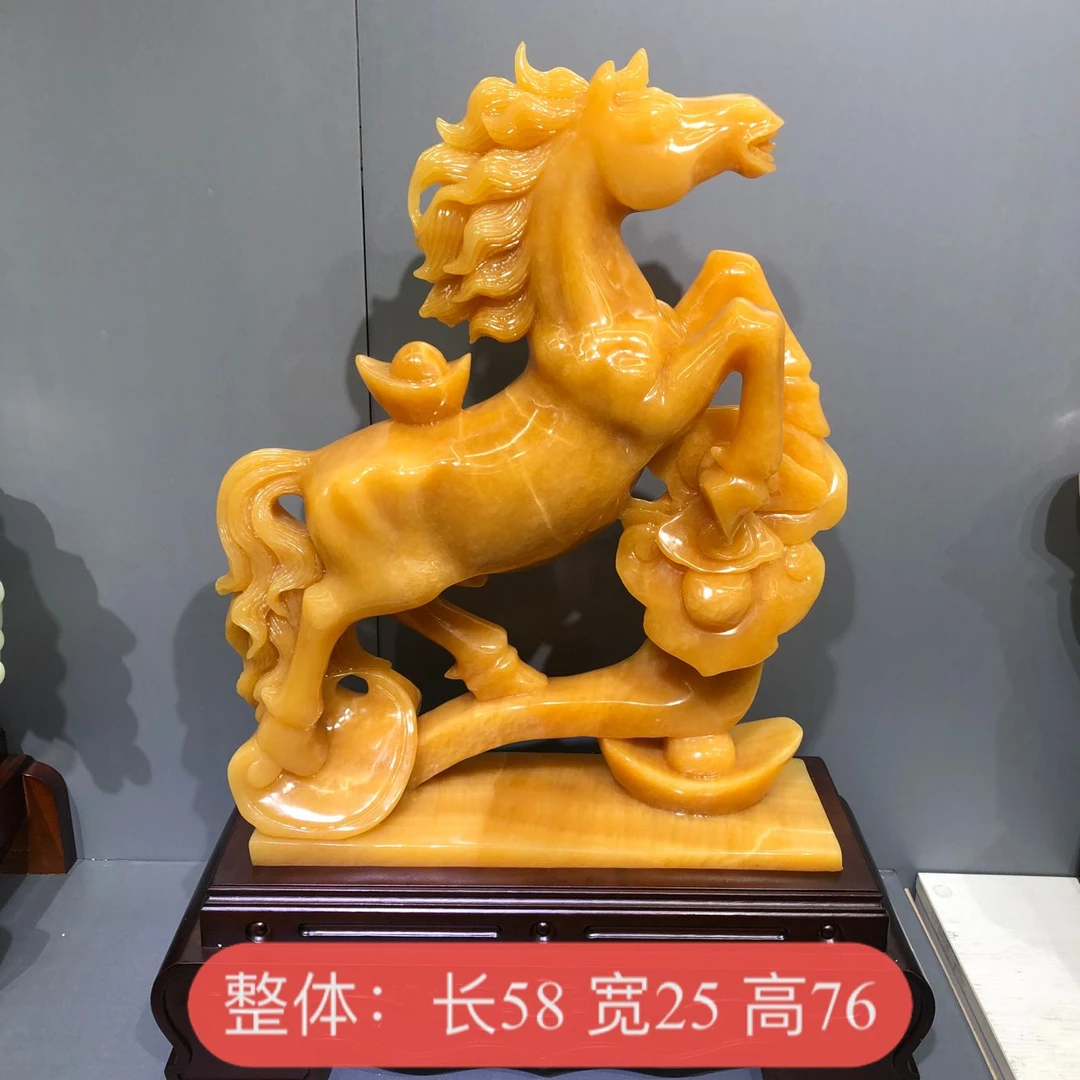 【马到成功】天然玉石家居乔迁开业办公室客厅玄关等工艺礼品摆件