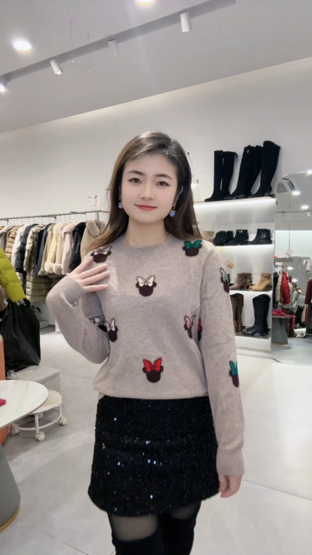 百搭卡通米妮毛衣