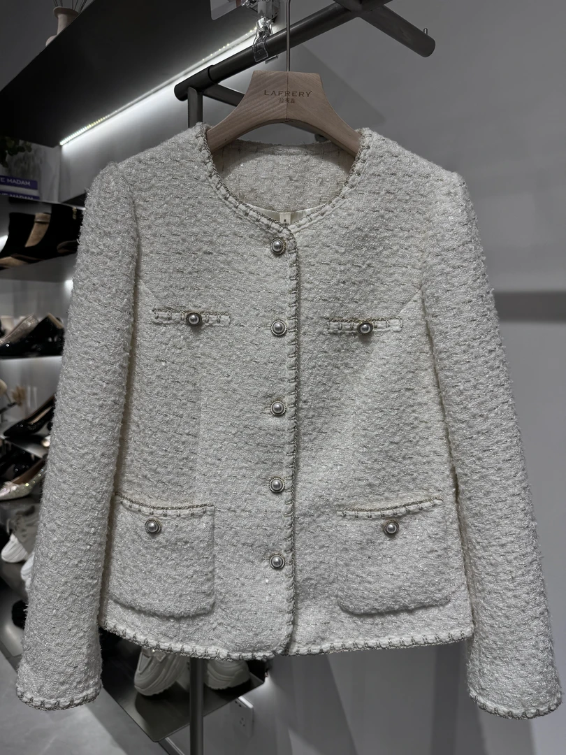 【方圆服饰】气质短款圆领小香风外套