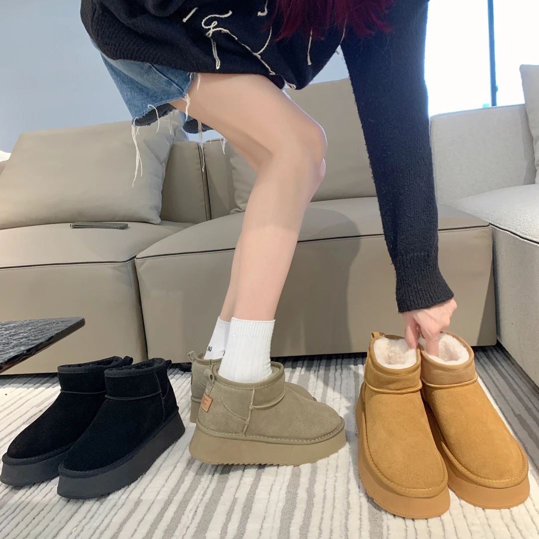 【退换运费补贴】厚底秋冬雪地靴冬季棉鞋保暖加绒加厚时尚棉鞋