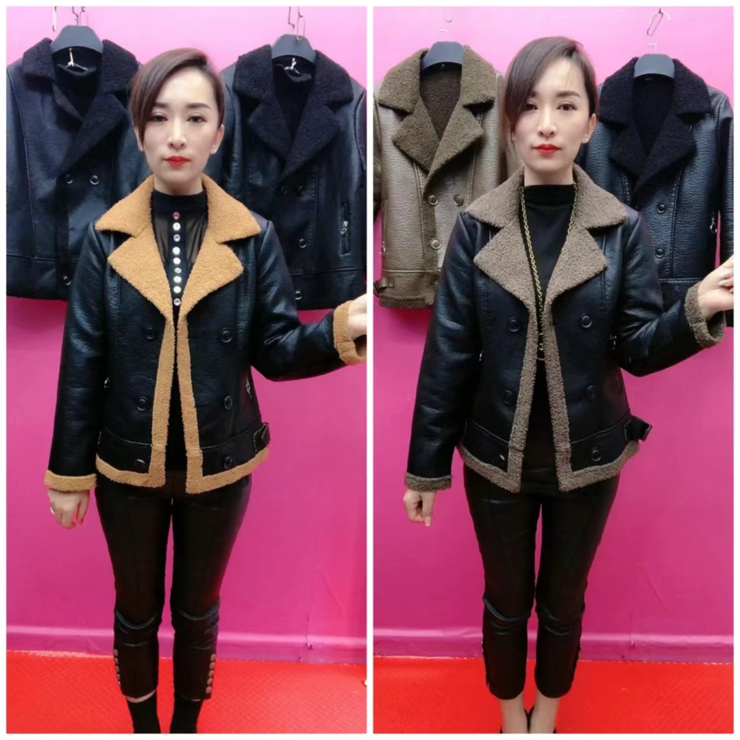 016款休闲皮毛一体皮衣2