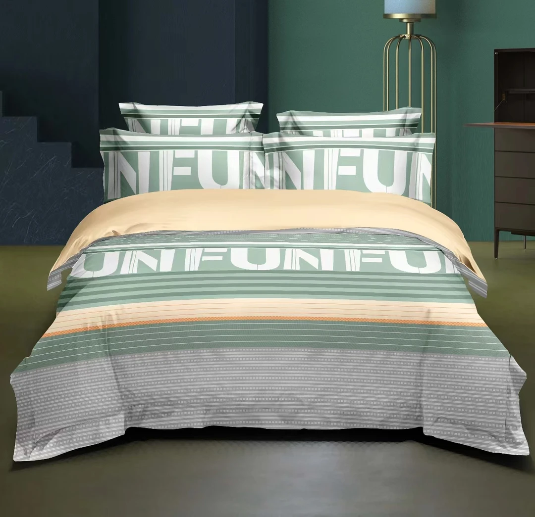 绿色条纹 床单2.4X2.4 棉麻加厚 防滑断条细砂小粗布 吸汗透气