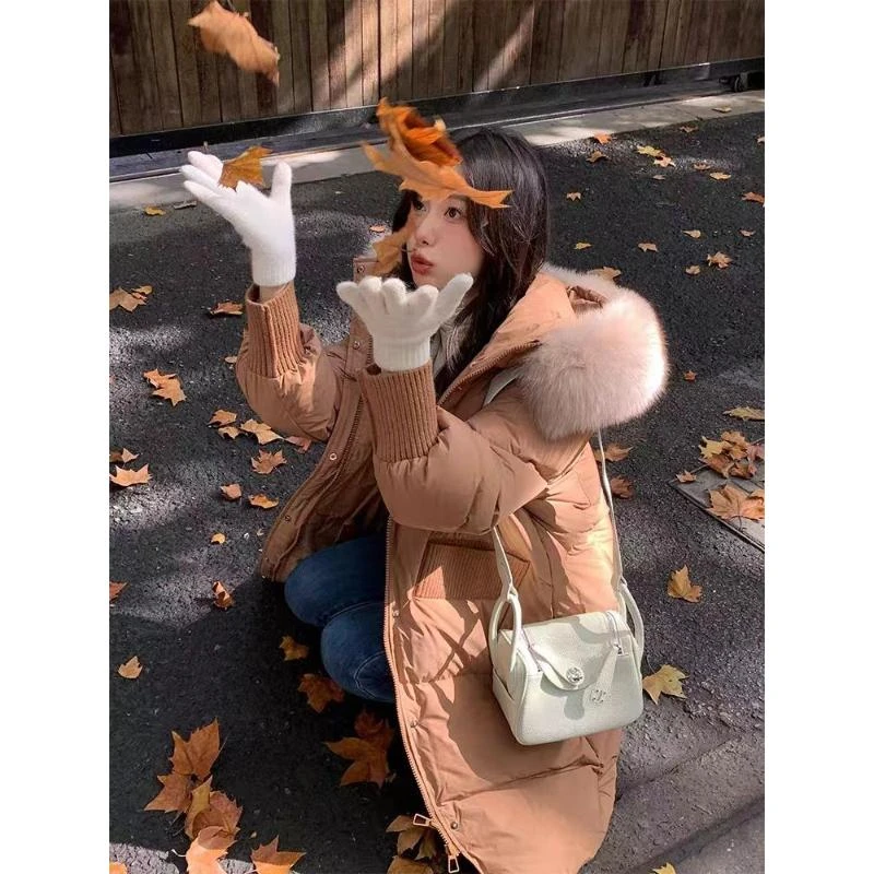 波司登大码羽绒服女2023年新款冬季中长款高级感炸街时尚洋气加厚