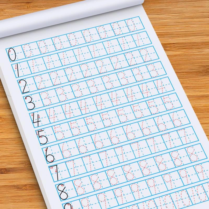 幼儿园数字0到10描红本学前小中大班铅笔田字格临摹初学者写字本