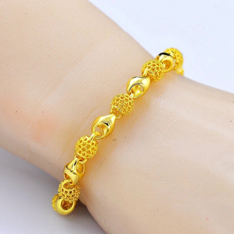 正品黄金色手链玲珑简单大方久不掉色榴莲北欧闺蜜礼