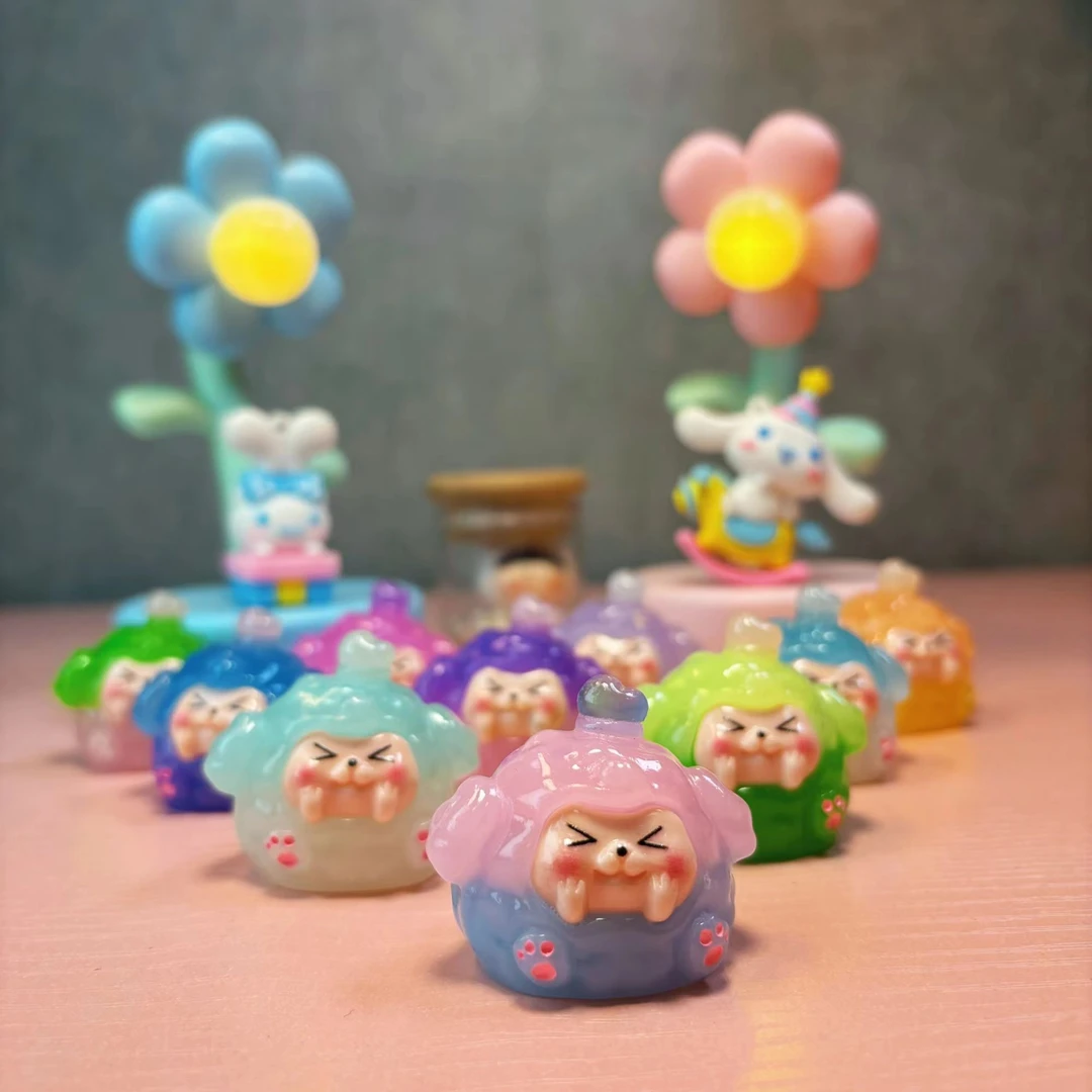 彩虹渐变夜光团子diy摆台