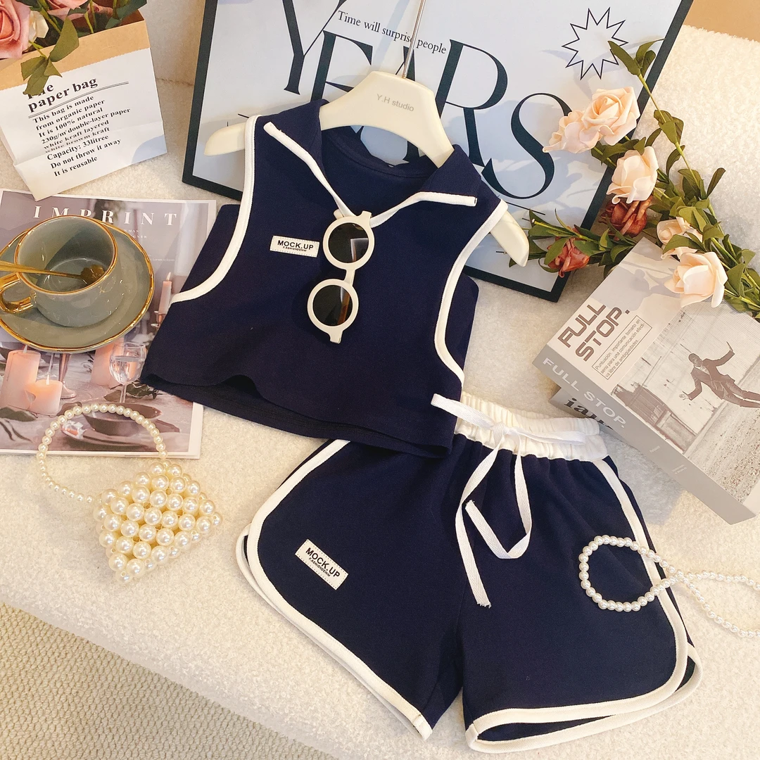 女童2024新款无袖时髦洋气气质小童好看百搭8365