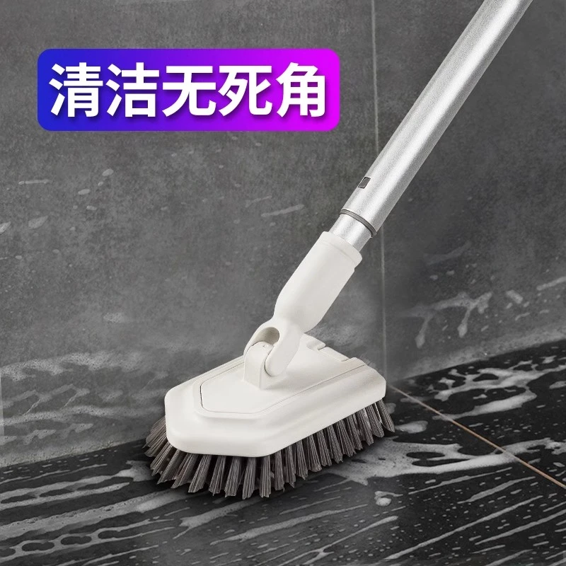 浴室清洁刷子卫生间瓷砖地缝刷硬毛长柄地板刷刷地神器双头无死角