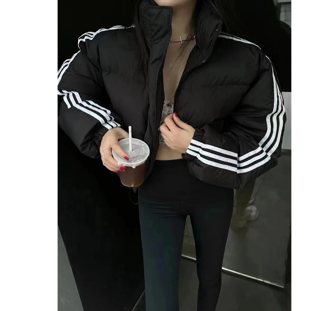 【HM】~【给你温暖】~率性自我冬季简约宽松百搭抽绳棉衣80#