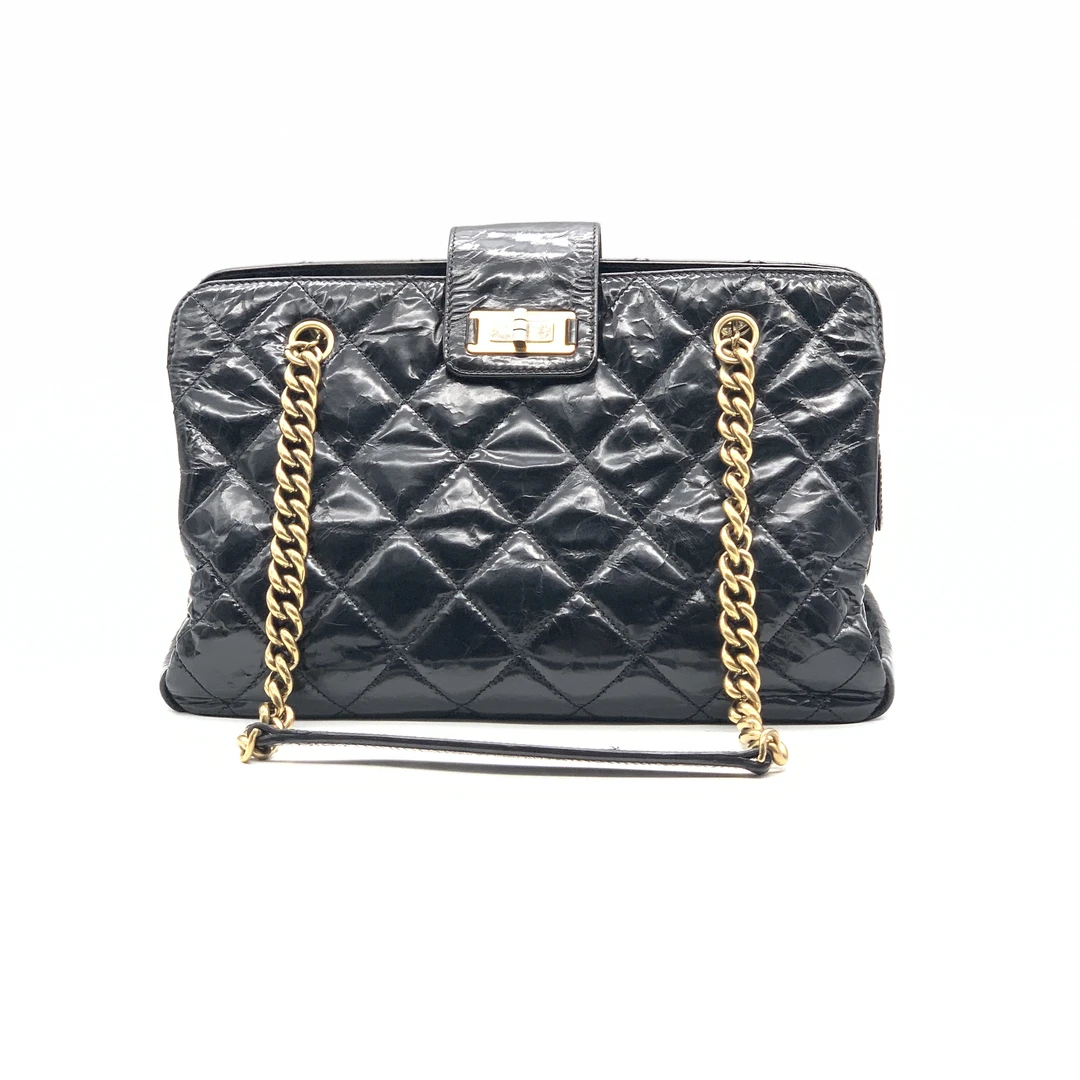 95新 Chanel/香奈儿 香奈儿2.55油蜡链条包/15开