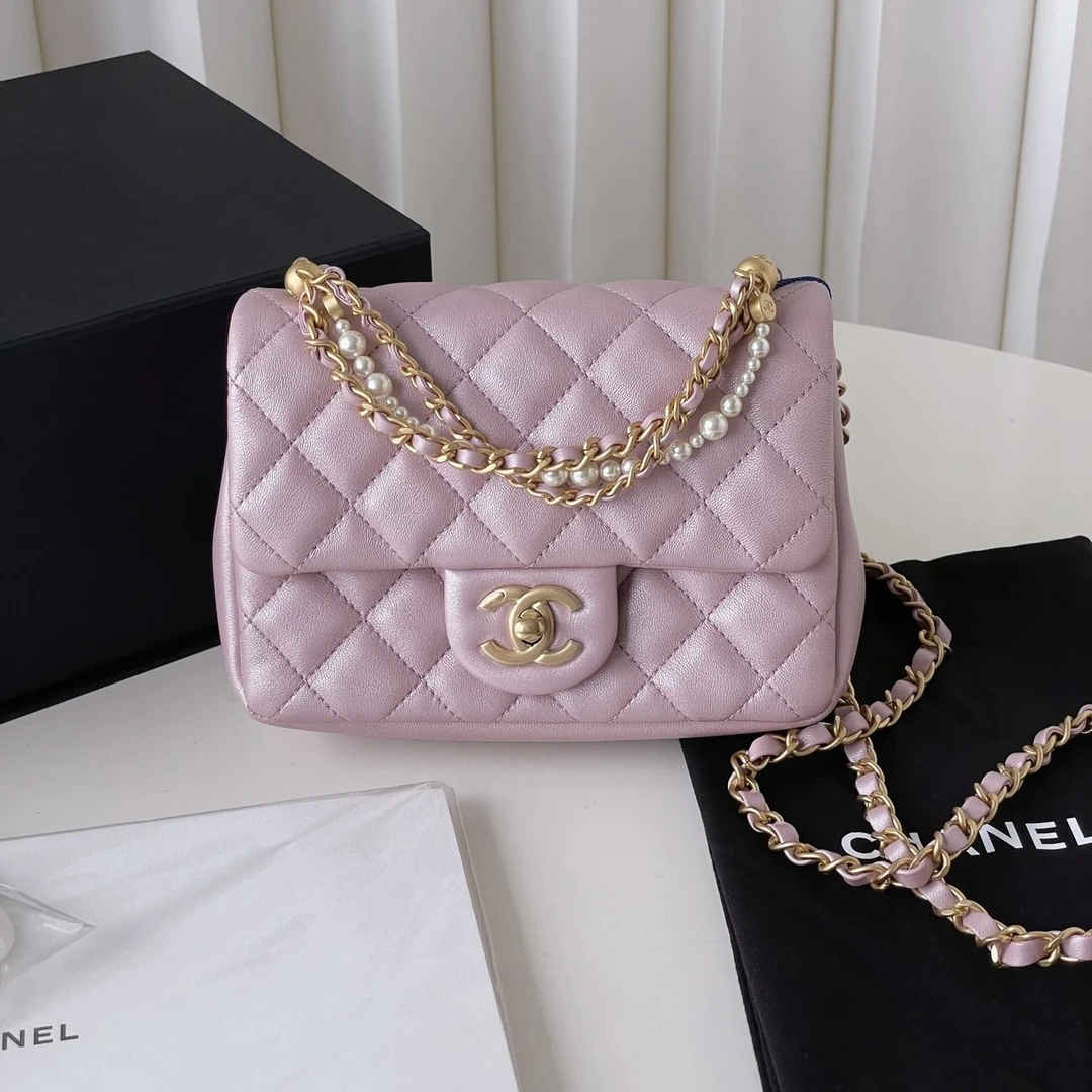 99新 Chanel/香奈儿 牛奢网/香奈儿珠光粉粉方胖子24p/芯片