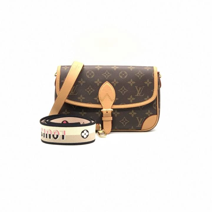 99新 LouisVuitton/路易威登 LV/老花黑肩带法棍/女士