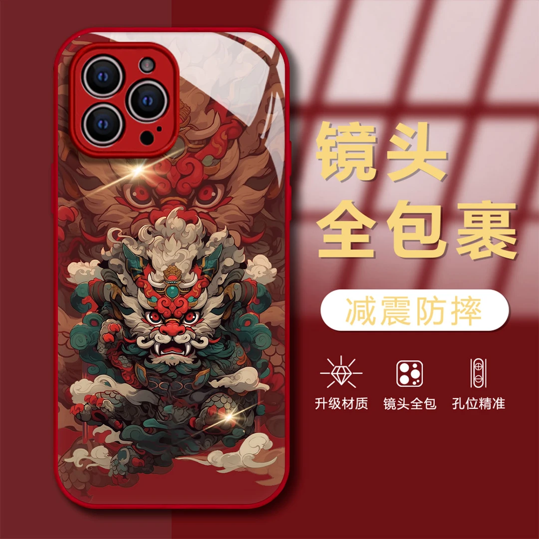 龙年貔貅苹果15高级感iPhone13潮牌12ProMax防摔14Pro网红手机壳
