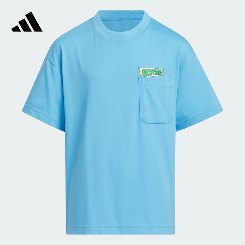 adidas阿迪达斯官方儿童装PEMSLOU联名男大童运动短袖T恤 JF3859