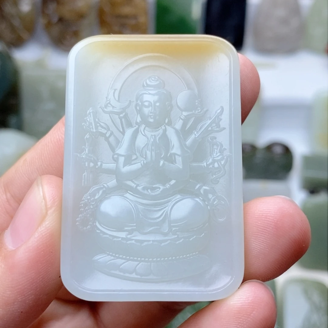 和田玉（糖玉）挂件未镶嵌