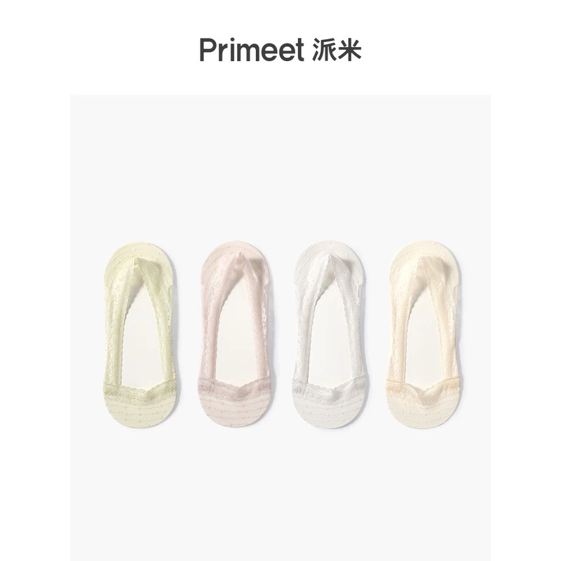 袜子女船袜春秋款蕾丝夏季薄款浅口隐形袜网眼透气硅胶防滑不掉跟