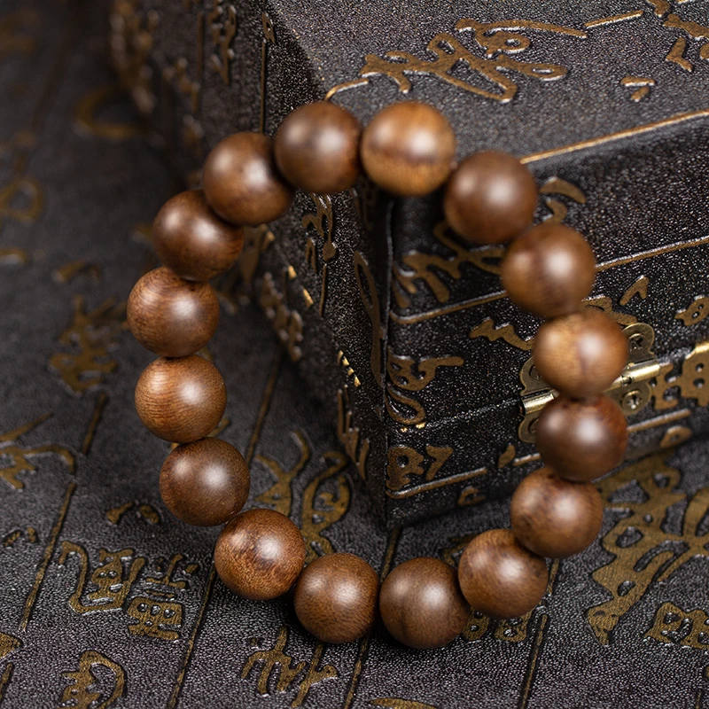 沉香越南富森红土古董玉化料单圈1.4沉水