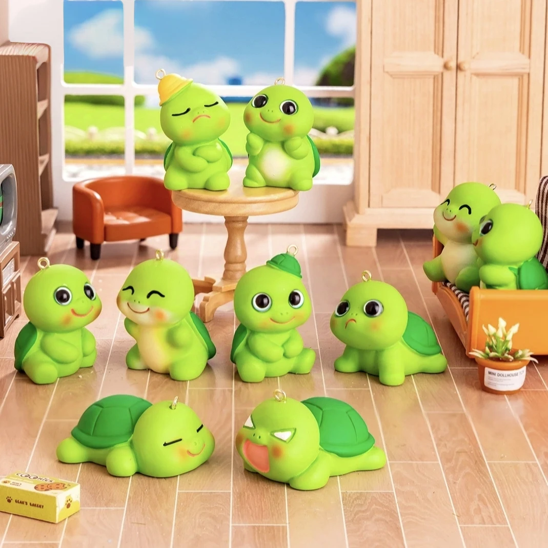 【九宫格+许愿+对对碰】绿毛龟diy手机链挂坠车载摆件