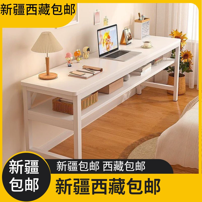 新疆包邮电脑出租屋租房学生书桌长方形家用窄长条桌子夹缝墙边小