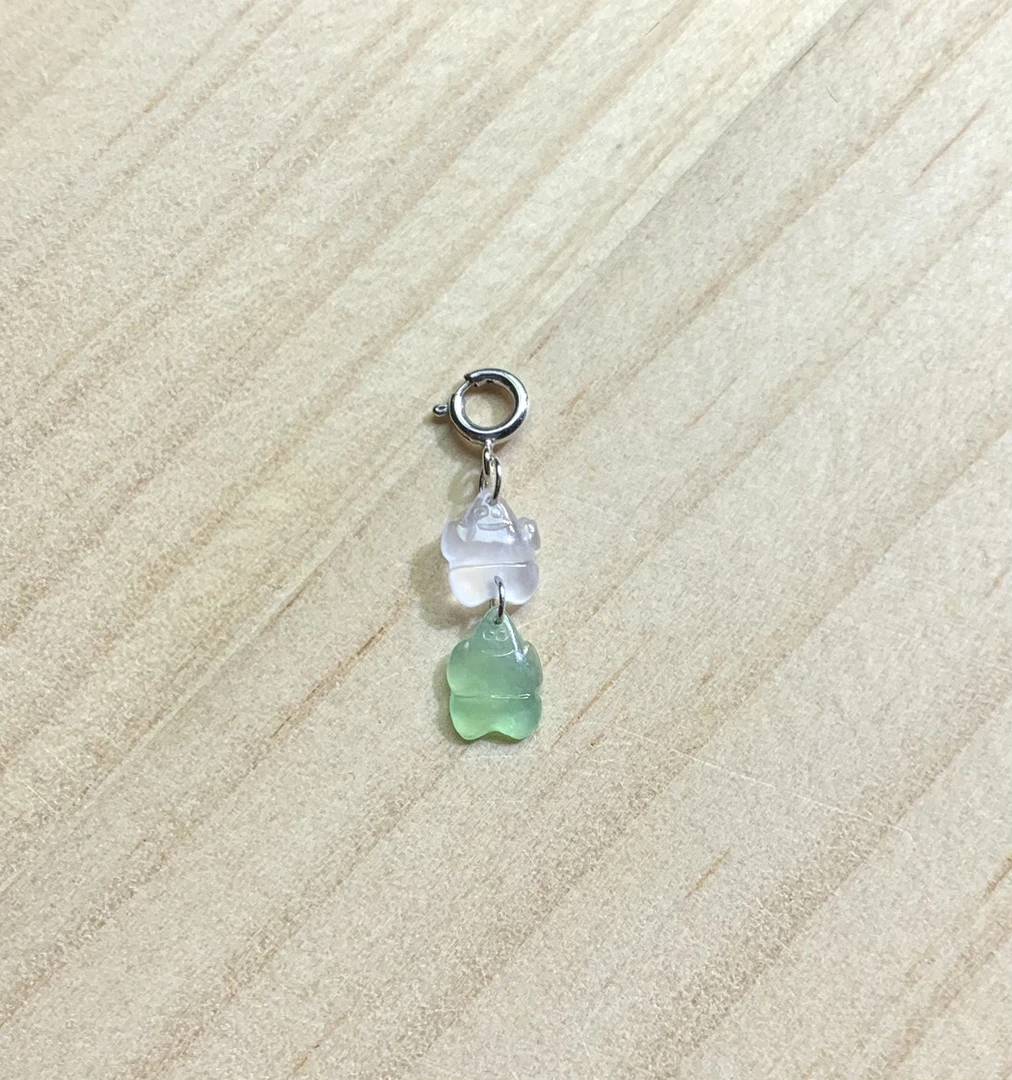 高冰绿冰透派大星18k金镶嵌万能扣提溜天然缅甸翡翠A货锁骨链