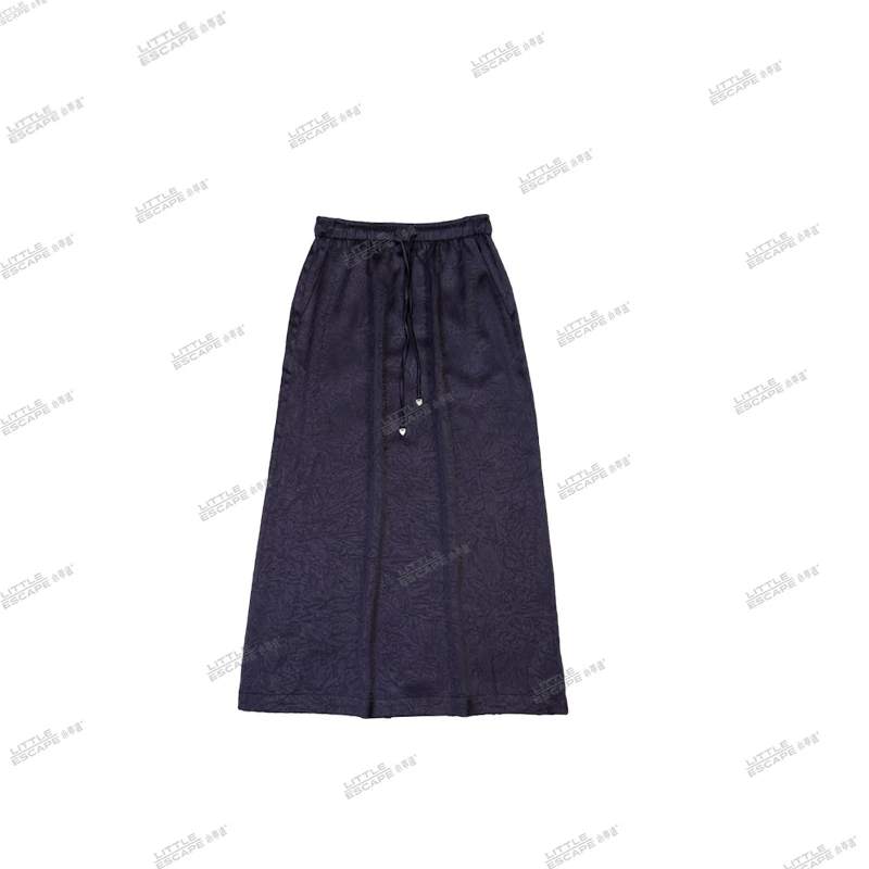 小乖逃X紫色半裙休闲时尚松紧腰高腰V9011气质